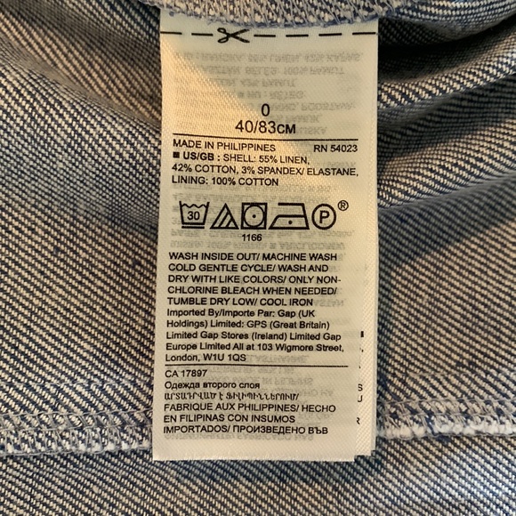 Banana Republic Cotton-Linen mini dress Sz 0 - Picture 4 of 5